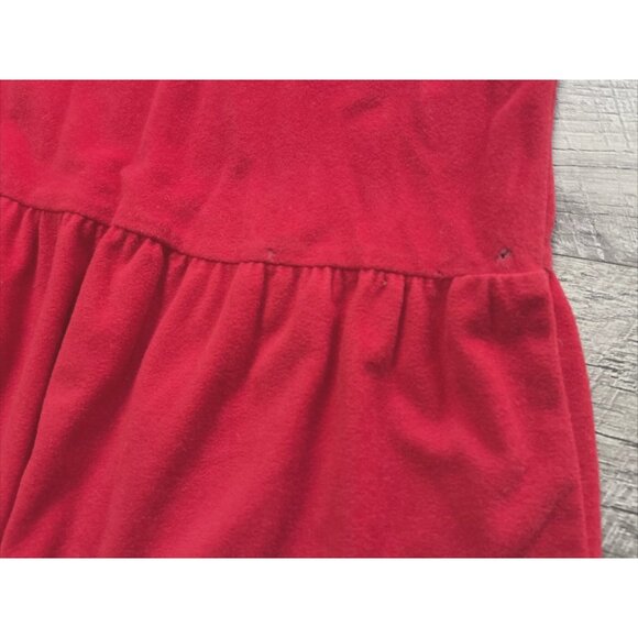 Vintage 60s Lounge Craft Nightgown Womens Medium Red Housecoat Zip Pocket Long - Picture 13 of 15